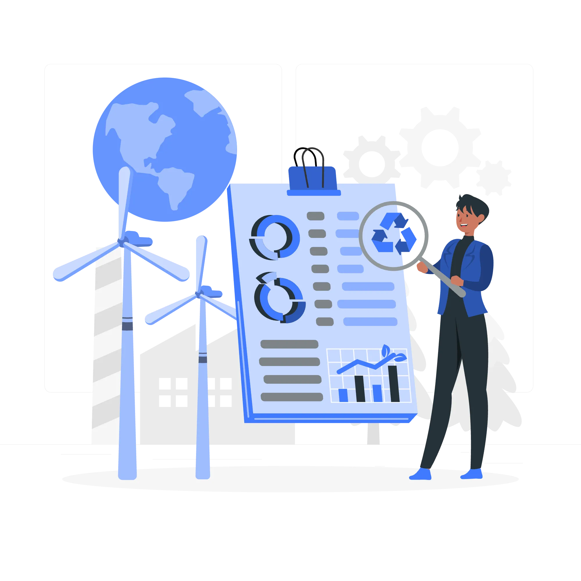 Interactive dashboard showing carbon impact metrics and environmental scores for web projects